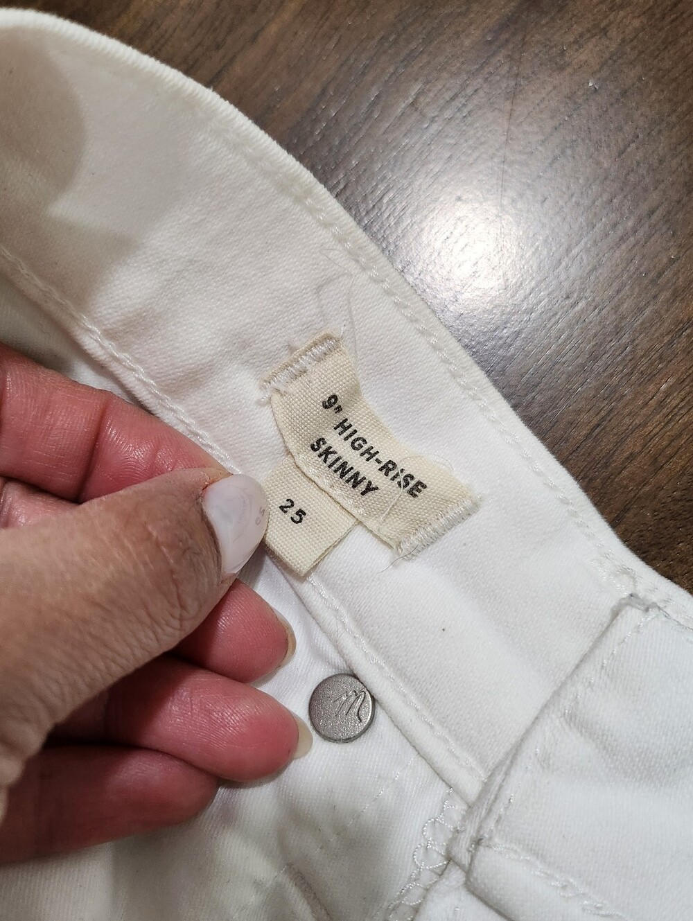 Madewell Womens White High Rise Skinny Jeans - Picture 3 of 8